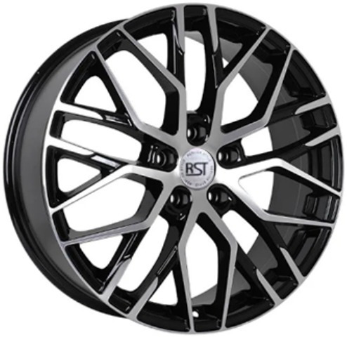 Диски RST R019 7.5 х 19 5*114,3 Et: 45 Dia: 67.1 черный с проточкой глянцевый