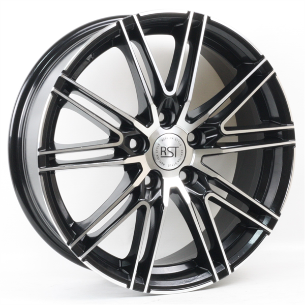 Диски RST R187 7 х 17 5*114,3 Et: 45 Dia: 54.1 черный с проточкой глянцевый