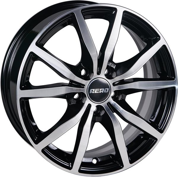 Диски AERO V2057 6.5 х 15 5*100 Et: 38 Dia: 57.1 черный с проточкой глянцевый