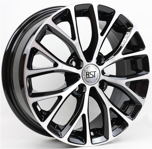 Диски RST R015 6 х 15 4*100 Et: 50 Dia: 60.1 черный с проточкой глянцевый