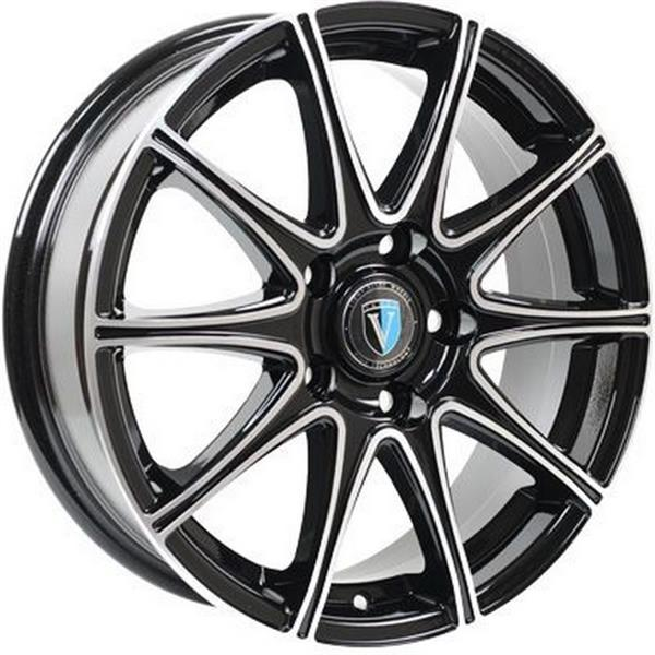 Диски Tech Line 1716 7 х 17 4*100 Et: 40 Dia: 60.1 черный с проточкой глянцевый