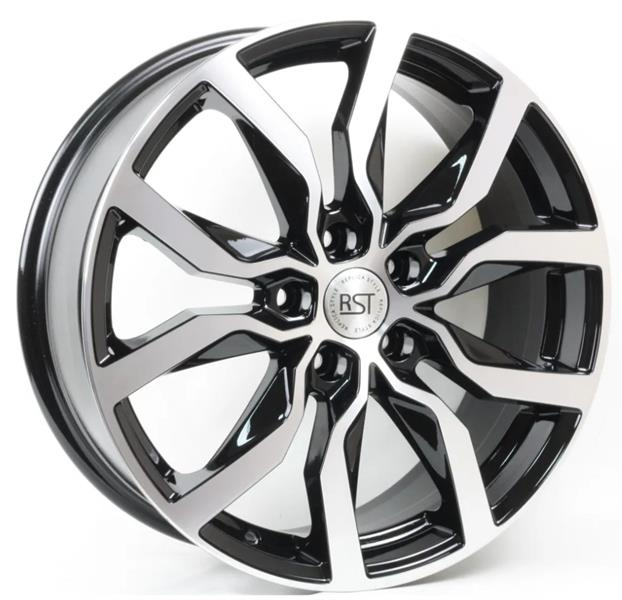 Диски RST R138 7 х 18 5*114,3 Et: 53 Dia: 54.1 черный с проточкой глянцевый