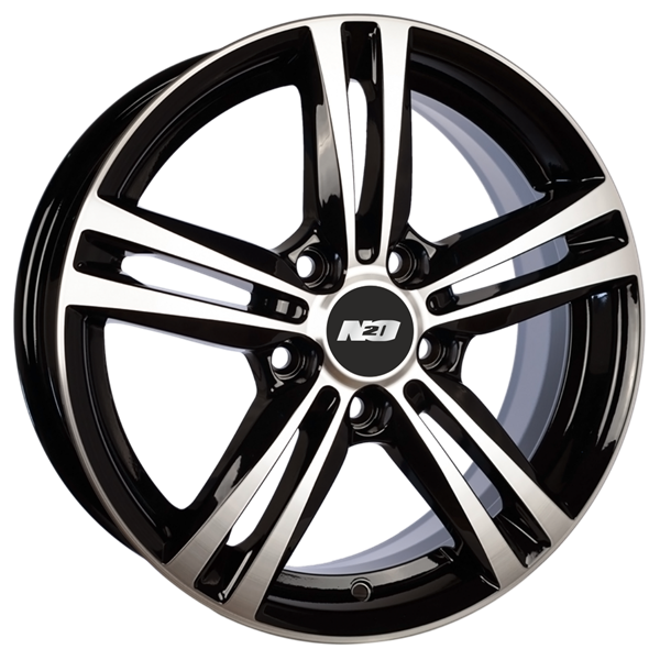 Диски N2O V2217 6 х 16 5*100 Et: 38 Dia: 57.1 черный с проточкой глянцевый