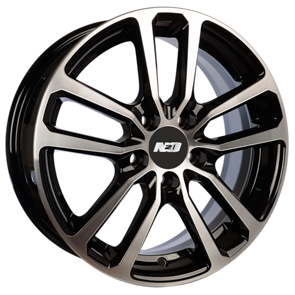 Диски N2O V2209 6 х 15 5*100 Et: 40 Dia: 57.1 черный с проточкой глянцевый
