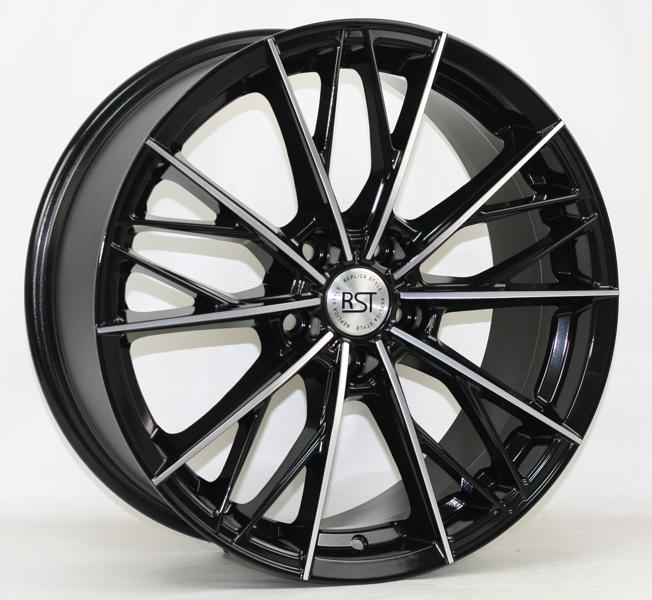 Диски RST R248 8 х 18 5*112 Et: 45 Dia: 66.6 черный с проточкой глянцевый