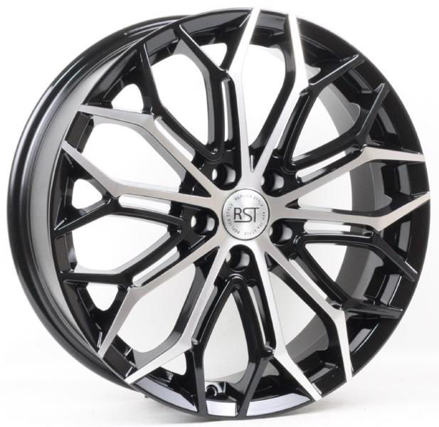 Диски RST R208 6.5 х 18 5*108 Et: 33 Dia: 60.1 черный с проточкой глянцевый