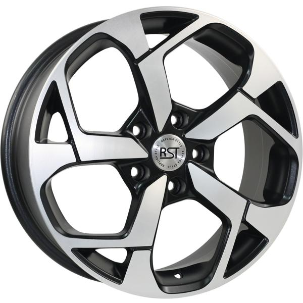 Диски RST R067 7 х 17 5*114,3 Et: 48 Dia: 67.1 черный с проточкой матовый