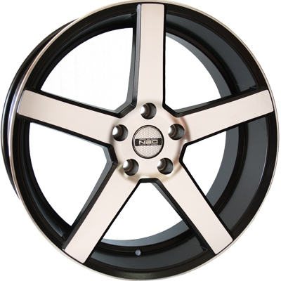 Диски NEO V03 7 х 17 5*114,3 Et: 40 Dia: 67.1 черный с проточкой глянцевый
