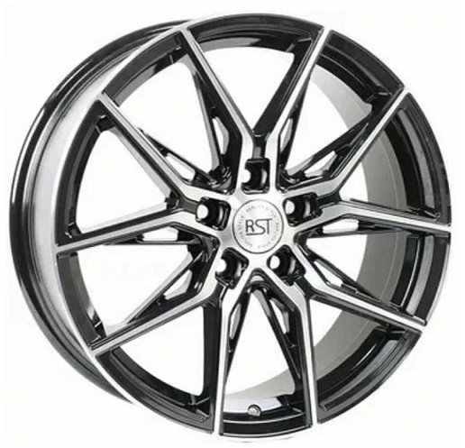 Диски RST R218 7.5 х 18 5*112 Et: 45 Dia: 66.6 черный с проточкой глянцевый