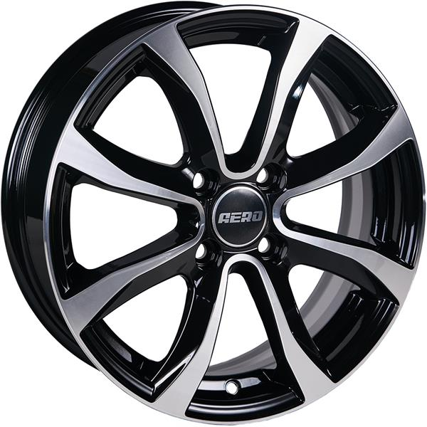 Диски AERO V2110 6 х 15 4*114,3 Et: 45 Dia: 67.1 черный с проточкой глянцевый