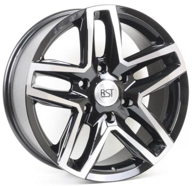 Диски RST R238 8 х 18 6*139,7 Et: 36 Dia: 100.1 черный с проточкой глянцевый