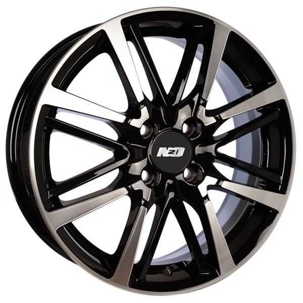 Диски N2O V2215 6 х 16 4*100 Et: 37 Dia: 60.1 черный с проточкой глянцевый