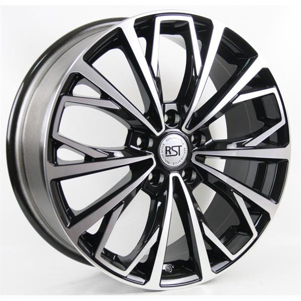 Диски RST R038 7 х 18 5*114,3 Et: 35 Dia: 60.1 черный с проточкой глянцевый