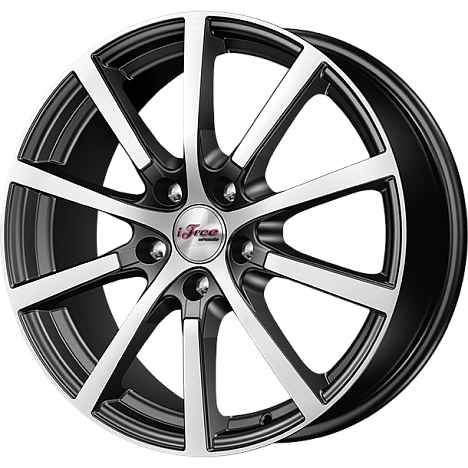 Диски iFree Big Byz 7 х 17 5*112 Et: 42 Dia: 66.6 черный с проточкой глянцевый