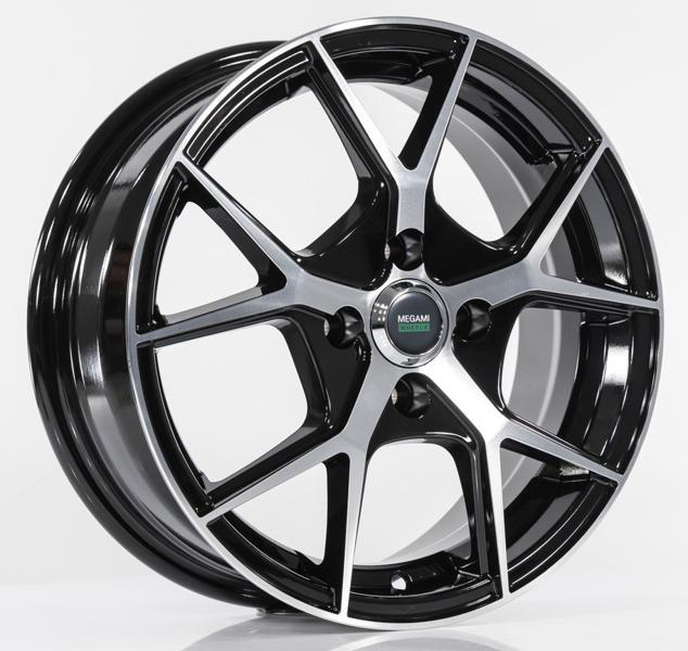 Диски Megami MGM-18FF 7.5 х 18 5*108 Et: 47 Dia: 60.1 черный полностью полированный