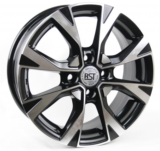 Диски RST R045 6 х 15 4*100 Et: 50 Dia: 60.1 черный с проточкой глянцевый