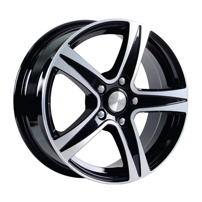 Диски Скад Sakura 6.5 х 15 5*112 Et: 35 Dia: 57.1 черный с проточкой глянцевый