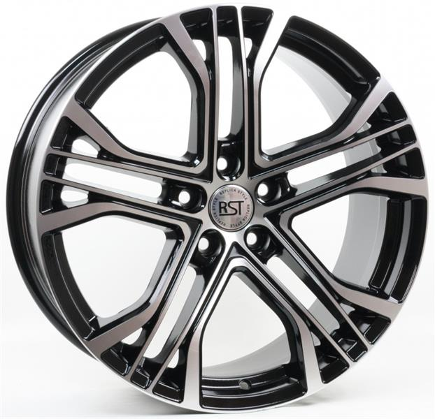 Диски RST R029 8.5 х 19 5*112 Et: 28 Dia: 66.6 черный с проточкой глянцевый
