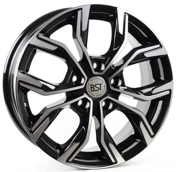 Диски RST R106 6.5 х 16 5*114,3 Et: 50 Dia: 66.1 черный с проточкой глянцевый