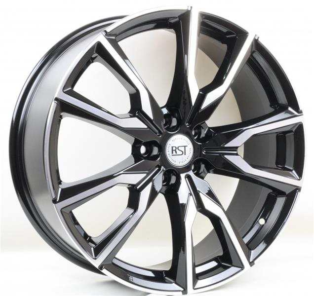 Диски RST R012 8 х 20 5*114,3 Et: 30 Dia: 60.1 черный с проточкой глянцевый