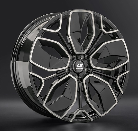 Диски LS Forged FG38 9 х 22 5*114,3 Et: 45 Dia: 60.1 черный полностью полированный