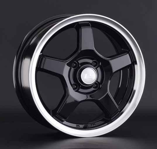 Диски LS wheels LS 816 7 х 16 4*100 Et: 45 Dia: 60.1 черный с полированным ободом