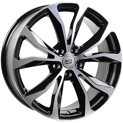 Диски RST R009 7.5 х 19 5*114,3 Et: 35 Dia: 60.1 черный с проточкой глянцевый