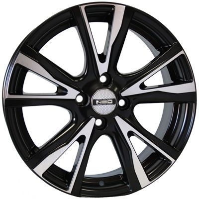 Диски NEO 674 6 х 16 4*100 Et: 45 Dia: 54.1 черный с проточкой глянцевый