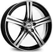 Диски N2O V2281 7 х 19 5*114,3 Et: 42 Dia: 60.1 черный с проточкой глянцевый