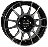 Диски AERO V2037 6 х 14 4*100 Et: 38 Dia: 67.1 черный с проточкой глянцевый