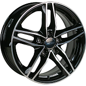 Диски AERO V2131 6.5 х 16 5*100 Et: 38 Dia: 57.1 черный с проточкой глянцевый