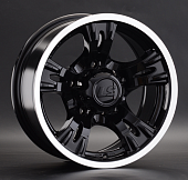 Диски LS wheels 883 7 х 15 5*139,7 Et: -10 Dia: 108.1 черный с полированным ободом