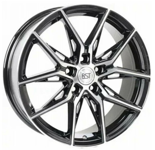 Диски RST R218 7.5 х 18 5*108 Et: 50 Dia: 63.4 черный с проточкой глянцевый