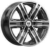 Диски K&K R8 (КС1174) 7.5 х 17 6*139,7 Et: 42 Dia: 100.1 черный с проточкой глянцевый