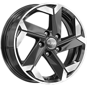 Диски K&K КС979 6 х 16 5*112 Et: 43 Dia: 57.1 черный с проточкой глянцевый